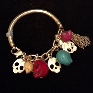 Multi color skull bracelet